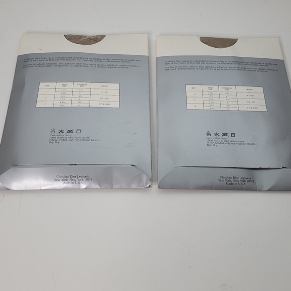 2 PAIR Christian Dior Thigh High Sandal Foot Elastic Band Stockings NOS Size 2 - Picture 2 of 9